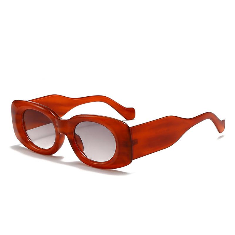 Популярные Модные Квадратные Мужские Солнцезащитные Очки Винтажные Прямоугольные Панк Желтые Голубые Оттенки UV400 Женские Тренд Солнцезащитные Очки