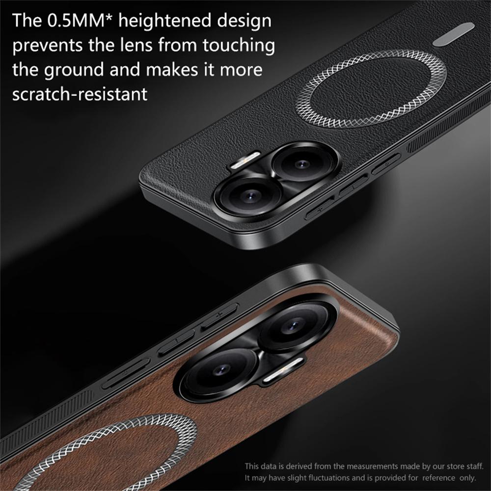 Чехол для Xiaomi Redmi Turbo 4 Pro 5G, совместимый с MagSafe, задняя крышка телефона из ПУ ТПУ ПК с металлическим ободком для объектива