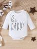 Newborn Long Sleeve Bodysuit Printed "Hi DADDY" Round Neck Long Sleeve Bodysuit Toddler Clothing