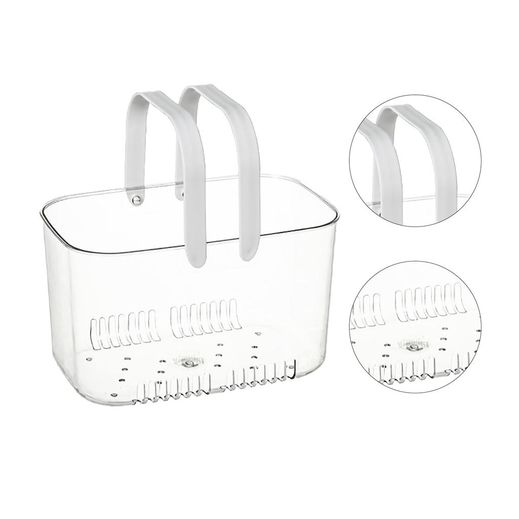 Прозрачная корзина для рук Удобная ручка Вентиляционные отверстия Легкий доступ Универсальная корзина для хранения фруктов