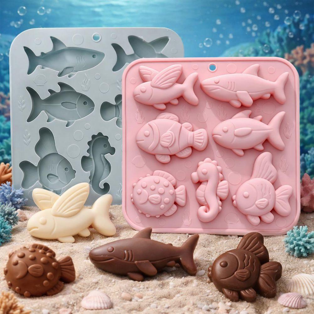 Reusable Mousse Cake Mold Ocean Theme Baking Mould Chocolate Dessert Mold Homemade Candy