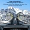 12V Портативный 360° Вращение Двойная Головка Автомобильный Охлаждающий Вентилятор 3 Скорости Пульт