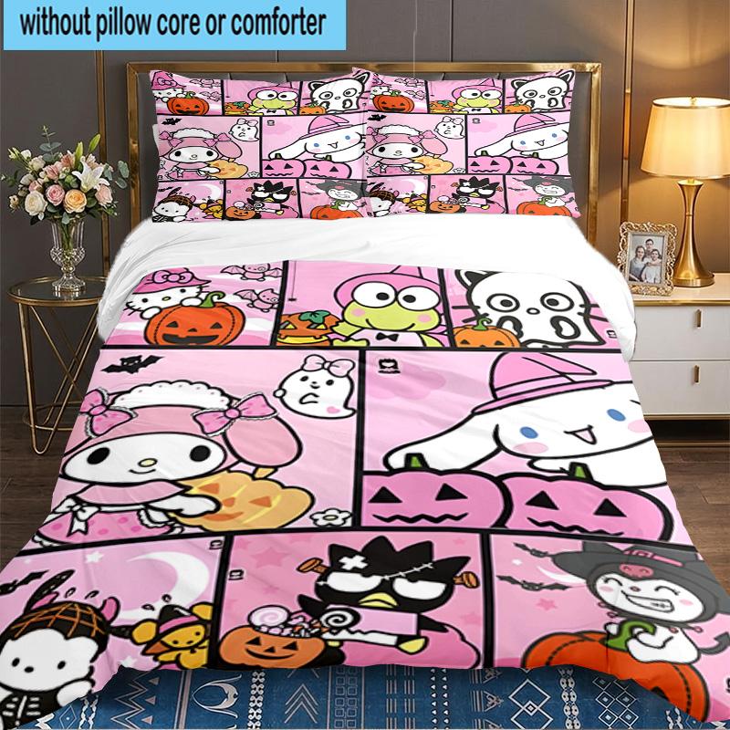 3PCS Kuro-mi Bedding Set,Including 1pc Duvet Cover And 2pcs Pillowcases Perfect for Bedroom, Dormitory, Large size Fan Christmas gift