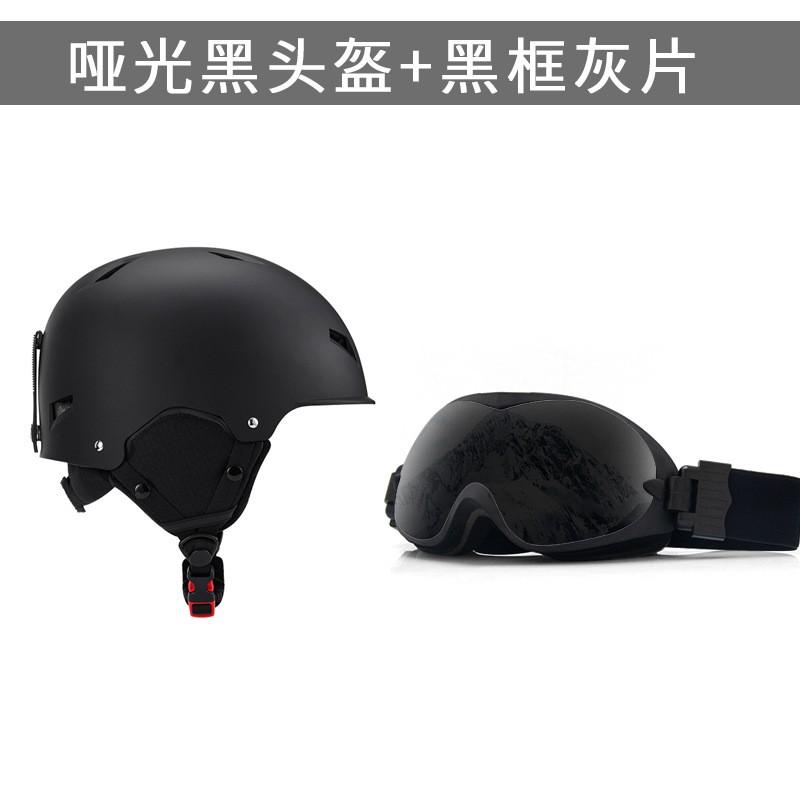 Unisex Ski Helmet With Integrated Goggles Alpine Snowboarding Safety Gear ABS Construction