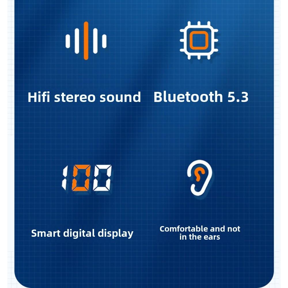Наушники Bluetooth с концепцией костной проводимости, беспроводные, новые, 5.3 Core для мужчин и женщин, висячие уши