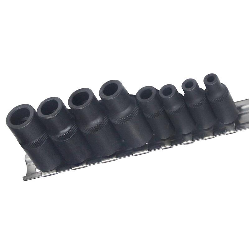8Pcs Tap Socket Set Combining 1/4"D & 3/8"D Sockets for Driving Thread Cutting Taps From 1.5mm to 12mm