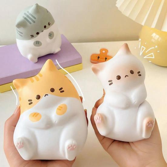 Игрушка-кот для снятия стресса, мультяшный, мягкая, эластичная, толстый котенок, сжимаемая игрушка, для расслабления, снижения тревожности, животное, сенсорная игрушка, сувениры для вечеринки