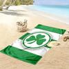 Emerald luck clover design Print beach towel, quick drying, suitable for travel, outdoor sports, jogging, the beach and swimming, gift