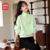 MINISO Женская толстовка с капюшоном и молнией на половину
