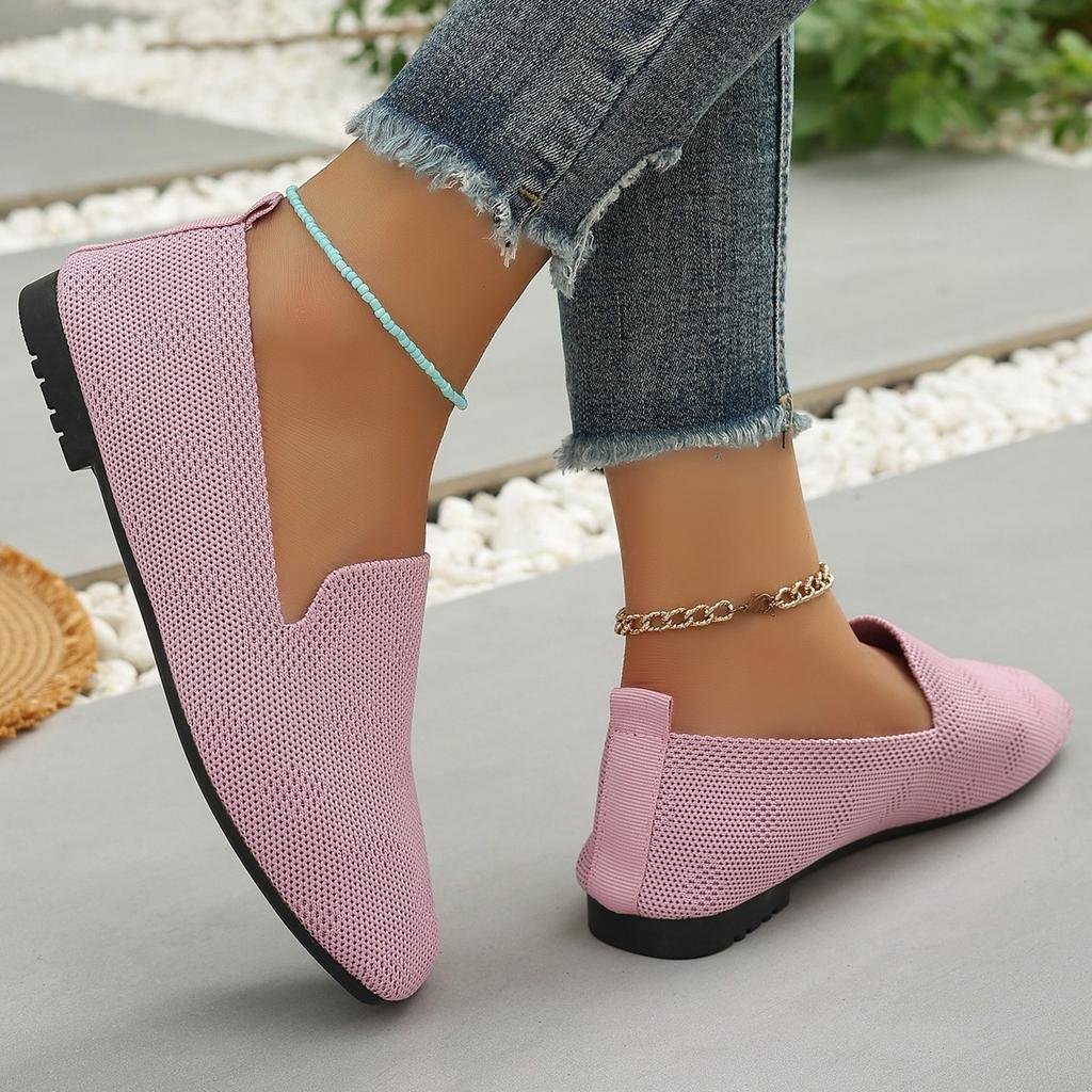 Женская летняя обувь 2024, простая противоскользящая обувь с низким берцем на плоской подошве и круглым носком, уличная повседневная удобная дышащая женская обувь