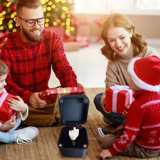 Раскладывающаяся коробка в виде среднего пальца, розыгрыш, сюрприз в виде среднего пальца, подарочная коробка, веселый средний палец