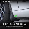 LUCKEASY For Tesla Model 3 Model Y Mud Flaps Model3 2023 Accessories Mudguards Splash Guards Fender Matte Black Carbon