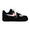 Nike Air Force 1 Нескользящие Износостойкие Низкие Кеды для Скейтборда Женские Черно-Розово-Серебристые HQ1180-001(Команда74-)