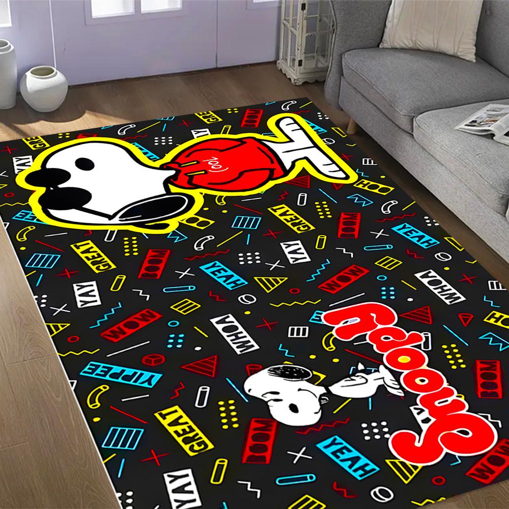 Snoopy Woodstock Friendship Floor Mat Design for Entryway Living Rooms Balcony Bedrooms Anti-slip Rug Decorate Offices