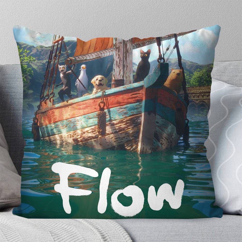 Cartoon Movie FFlow Pillow Case Fashion Square Pillowcase Bedroom Sofa Room Ins Decoration Leisure