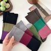 Осенне-зимние полосатые носки с цветовыми блоками, ретро-носки до середины икры, связанные двойной иглой, стильные и стройнящие длинные носки