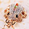 Creative Novelty Trinket Rhinestone Animal Frog Car Keychain Alloy Keyring Bag Keyfobs Souvenir Charm Jewelry Girl Festival Gift