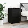 VidaXL Bedside Tables with 3 Drawers 2 Pcs Black 39x35x65 Cm, Side Table, Bedside Cabinet, Side Table for the 861340