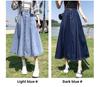 2023 Women's Long Spring Denim Pleated A-Line Skirt - High Waist, Mid-Length & Versatile