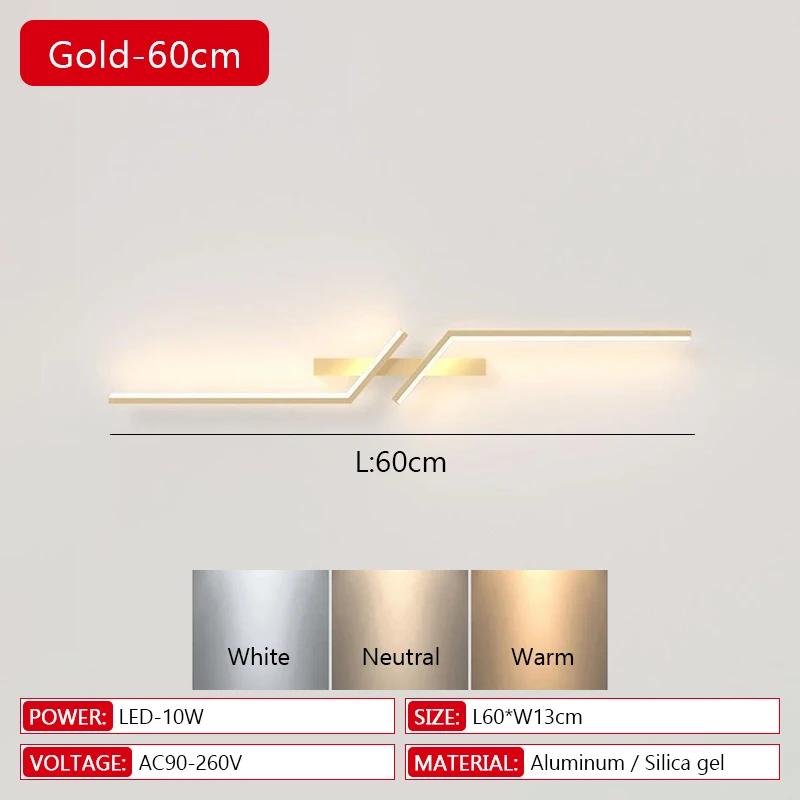 Современный светодиодный настенный светильник Минималистичный LED 13W-18W Свет Спальня Прикроватный Длинная полоса Настенные бра Гостиная Дом Внутреннее освещение