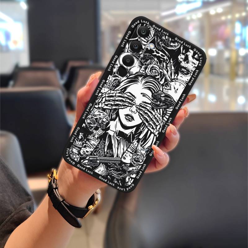 Cartoon Silicone Phone Case For Samsung Galaxy A17 Full Wrap Graffiti Anti-knock Soft Case Dirt-resistant Cute Anti-dust