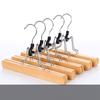 5-30PCS Wooden Pants Skirt Hangers Smooth Solid Wood Non Slip Jeans Slack Clamp Hangers Hair Extension Hangers with Swivel Hook