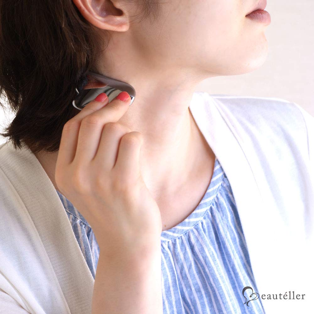 Пластина Гуаша из камня OVER-9 Терагерц - Домашний спа-инструмент для красоты - Для похудения лица и акупрессуры - Натуральный камень - Форма пера - 50 мм