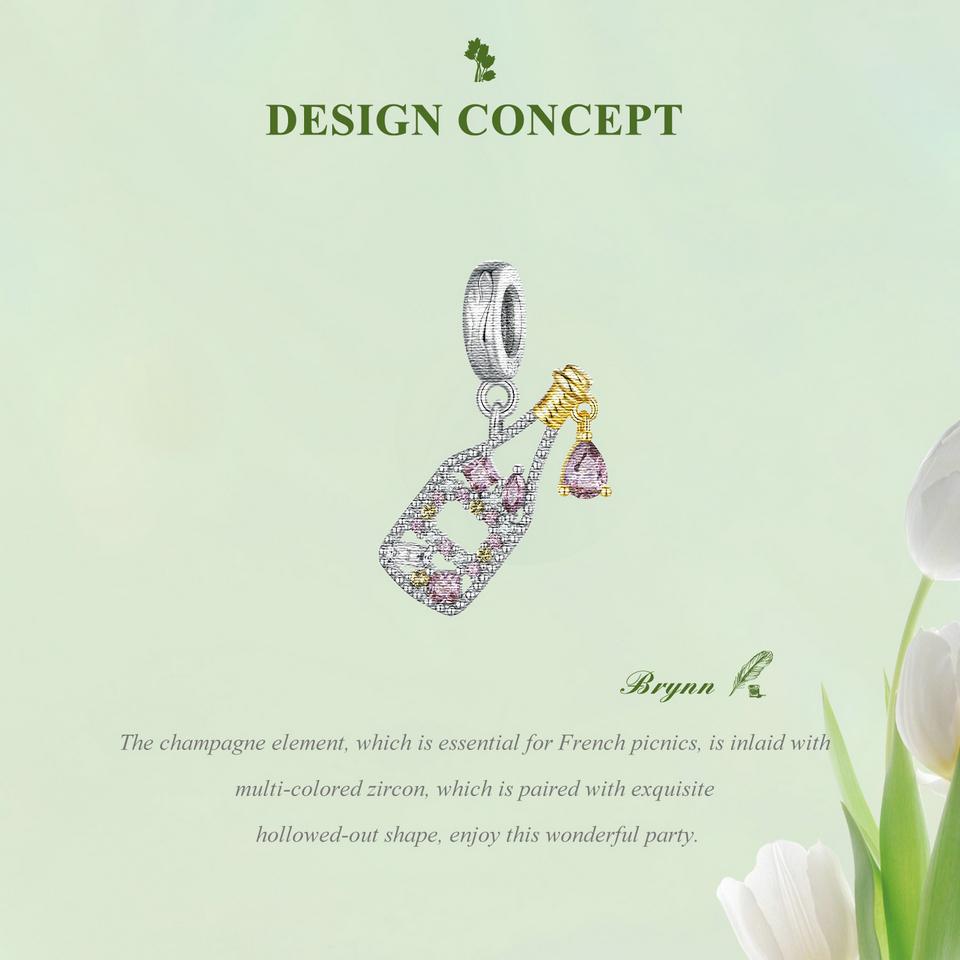 BAMOER из стерлингового серебра 925 пробы, бусины золотой серии, подвески в форме зонтика, подходят для оригинального серебряного браслета, женские украшения «сделай сам»