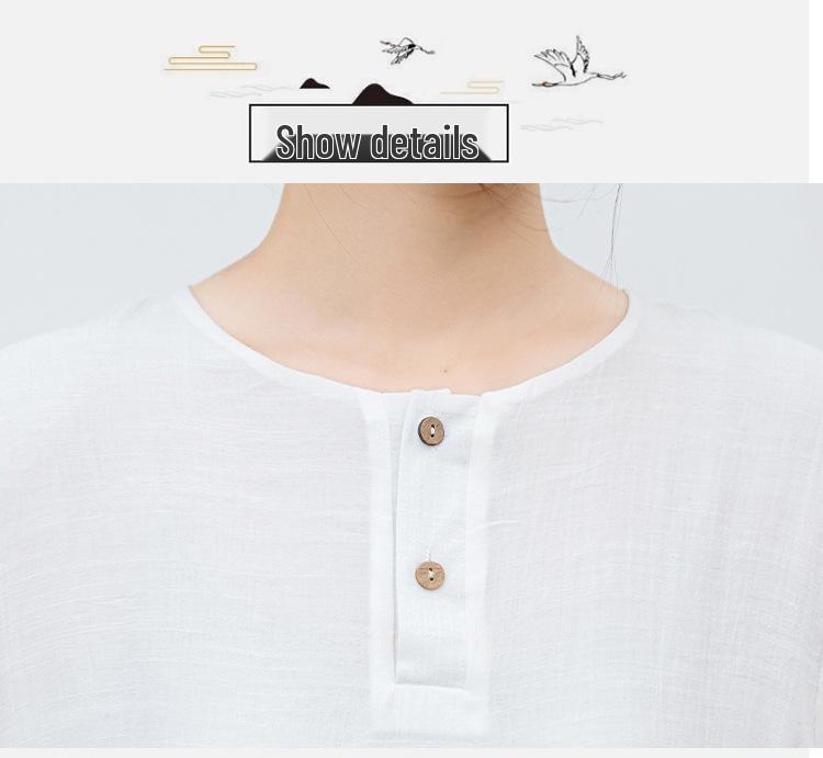 2025 Ethnic Cotton Linen Zen Meditation & Tea Suit: Chinese-Style Tai Chi Two-Piece Women's Set