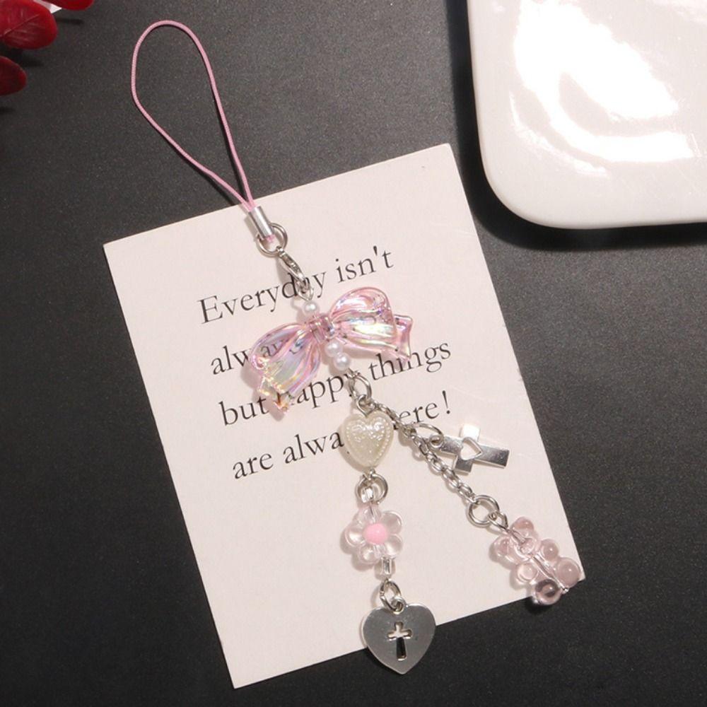 Ключевой шнурок Y2K Цепочка для телефона Шарм для телефона Мобильный шнурок Ремешок для мобильного телефона Ювелирный подарок