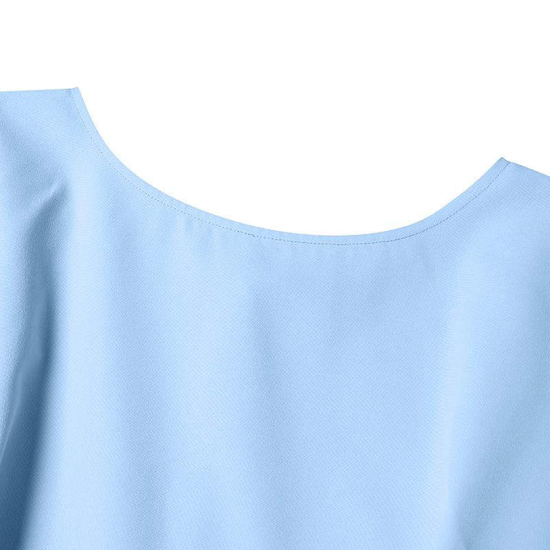 VONDA Летнее женское однотонное тонкое длинное платье с короткими рукавами