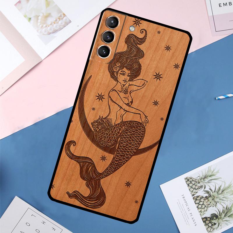Деревянный чехол Будда Иисус Гваделупский для Samsung Galaxy S24 Ultra S21 S22 S23 S25 Ultra S9 S10 Plus S20 FE S25 FE Задняя крышка
