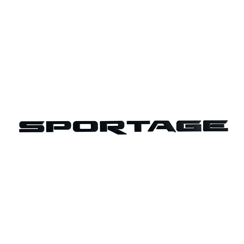 3D ABS Car Styling SPORTAGE Letter Logo Sticker Rear Bumper Tail Door Trunk Decal Auto Rear Emblem Decoration Accessories