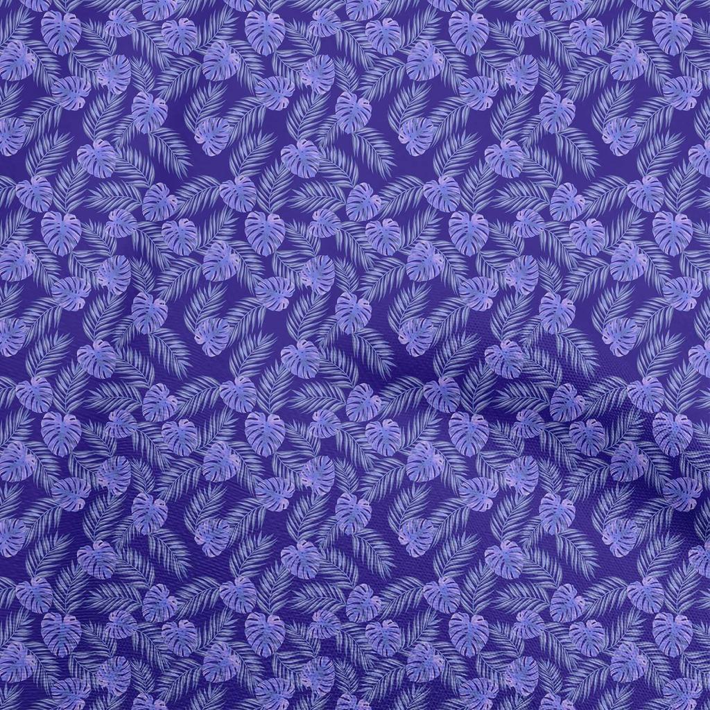 oneOone Cotton Flex Blue Fabric Tropical Fabric For Sewing Printed Craft Fabric By The Yard 40 Inch