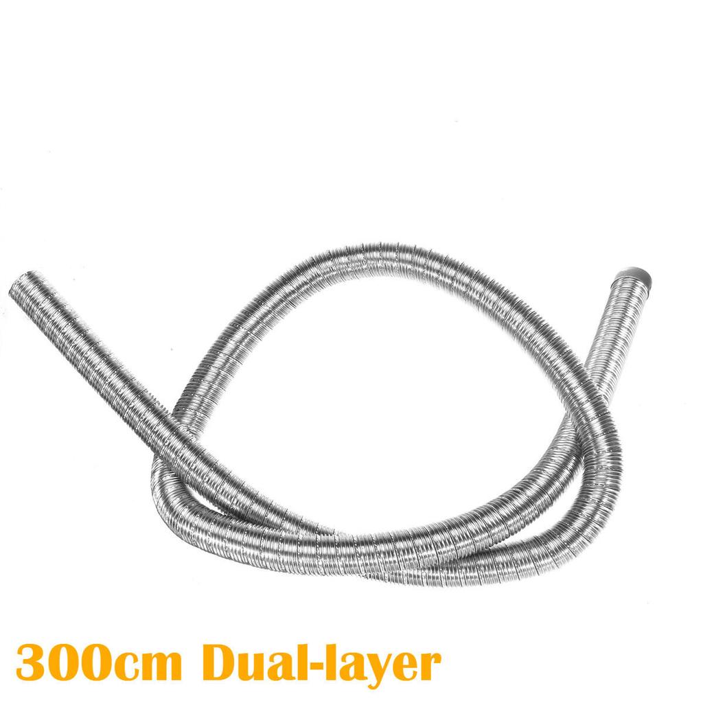60cm-300cm 22/24mm Dual-layer Heater Exhaust Pipe Parking Heater Fuel Tank Exhaust Pipe Air Heater Tank For Car Air Diesels Heate