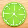 Jelly Color Fruit Shape Coasters Creative Skid Insulation Silica Gel Cup Mat