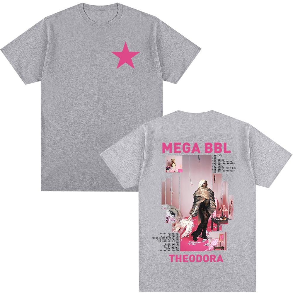 Rapper Theodora Mega Bbl Album Tshirt for Men and Women Hiphop Tshirt 202526 Summer Pure Cotton 100 Printed Tshirt