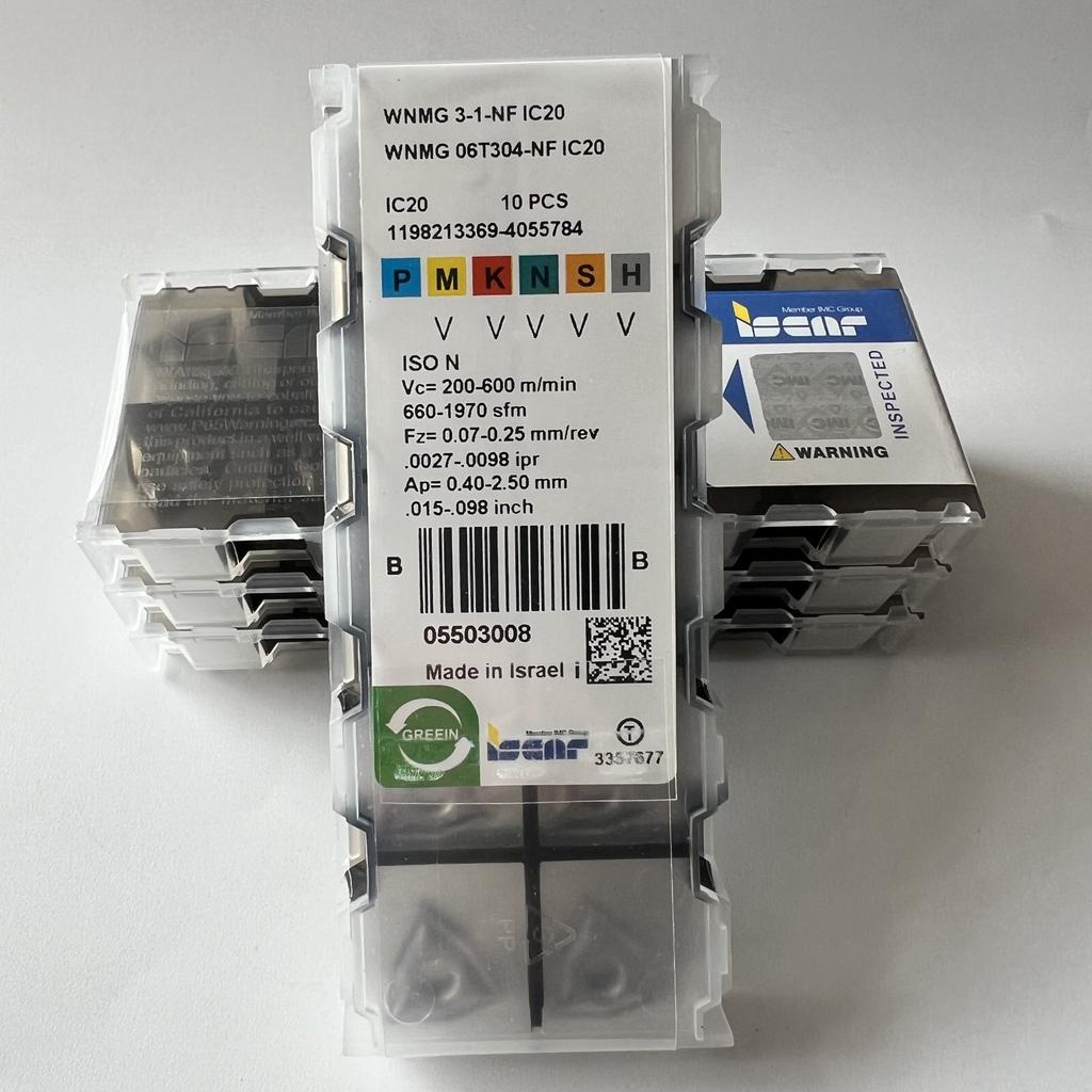 ISCAR / WNMG06T304-NF IC20 / Industrial indexable carbide inserts 10 Pcs