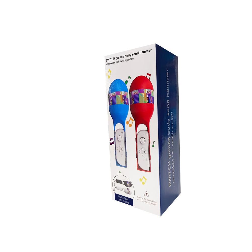 2PCS Sand Hammer Hand Grip for Samba De Amigo, Sport Game Accessories Bundle of Left & Right Handle Compatible with Switch/OLED Joy-con Controller