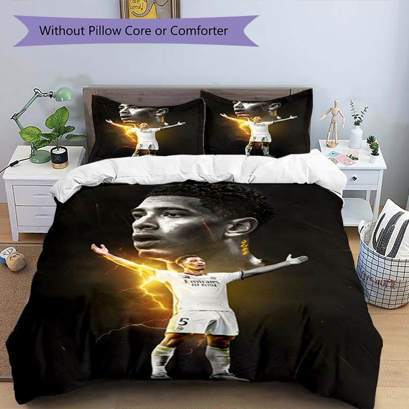 3pcs Bellingham5 Design Cover Set - HD Printed Bedding with 1 Cover and 2 Pillowcases - Perfect for Home and Dorm Decor