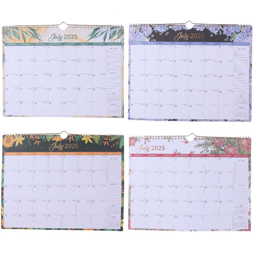 Monthly Layout Coil Calendar Creative 18-Month Calendar Wall Calendar Family Planning