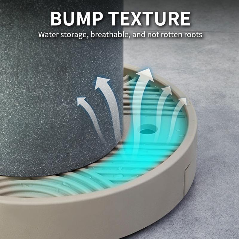 Round Caster Flower Pot Moving Tray Non Slip And Stable With Drainage Tray Suitable For Indoor And Outdoor Use Keeps Clean