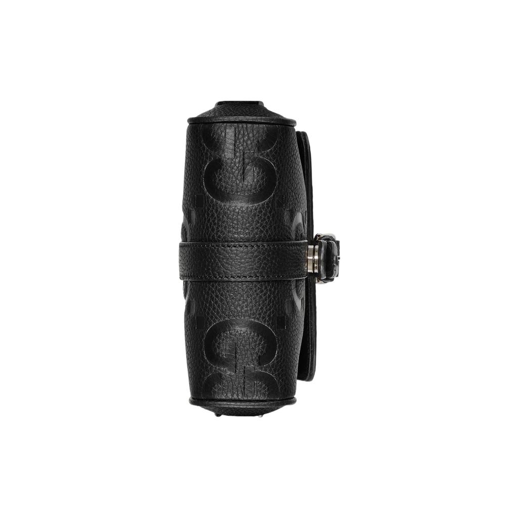 Gucci Большая сумка-мессенджер с логотипом Jumbo GG Super Double G, регулируемым плечевым ремнем, магнитной застежкой, мужская сумка на плечо, черная 760235-AABY0-1000