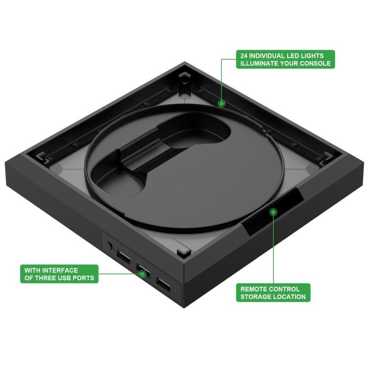 Для XBOX Series X / S Зарядная Охлаждающая Вентиляторная База RGB Цветная Световая Зарядная Стойка