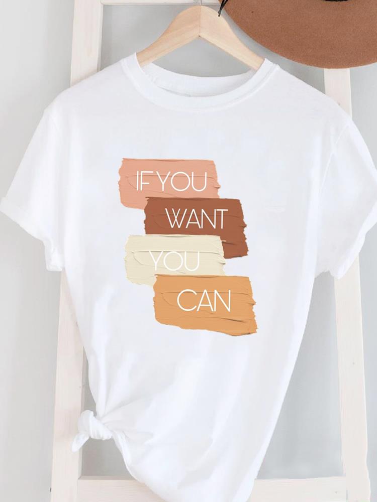 (Asian Size) Love Style 90s Cute Women's Top T Female Print Short Sleeve T-shirts Fashion O-neck Casual Clothing Graphic Tee