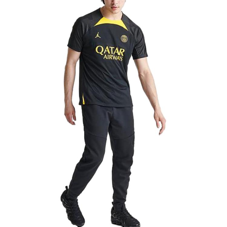 Jordan Футболка Paris Saint-Germain Strike черная/желтая мужская уличная DR4590-011