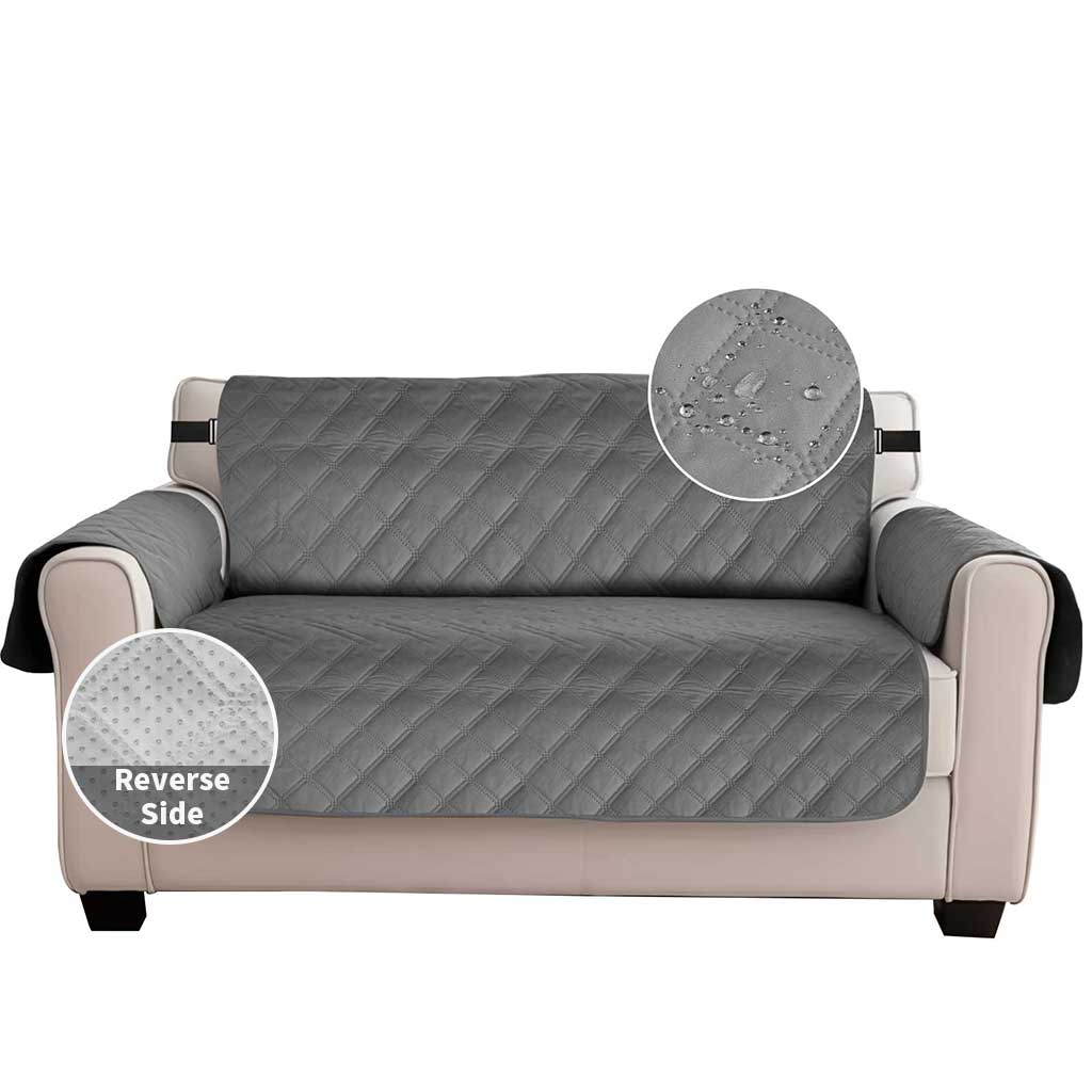 Двусторонний чехол для дивана 100% водонепроницаемый чехол для дивана нескользящий чехол для мебели с карманом и эластичным ремешком для детей собак домашних животных
