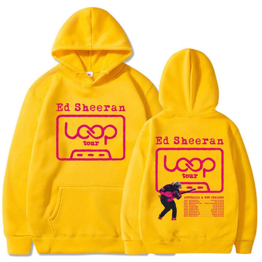 Худи Ed Sheeran Loop Tour Мода Осень/Зима Толстовки с капюшоном для мужчин Повседневные с длинным рукавом Унисекс Уличная одежда Худи с принтом