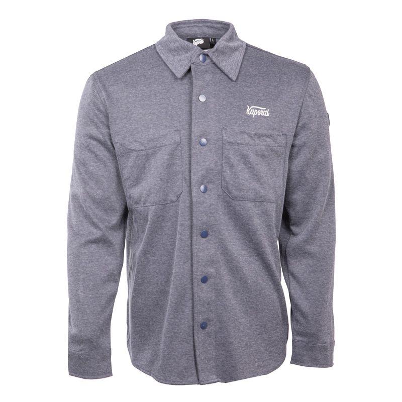 Мужская меланжевая рубашка Netanel на клипсах KAPORAL