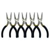 Long Nose Pliers, All-Purpose Long Nose Pliers, Tapered with Spring and Hole, 5-Piece Set, Precision Pliers, 127mm, Electrician's Tool (5-Piec